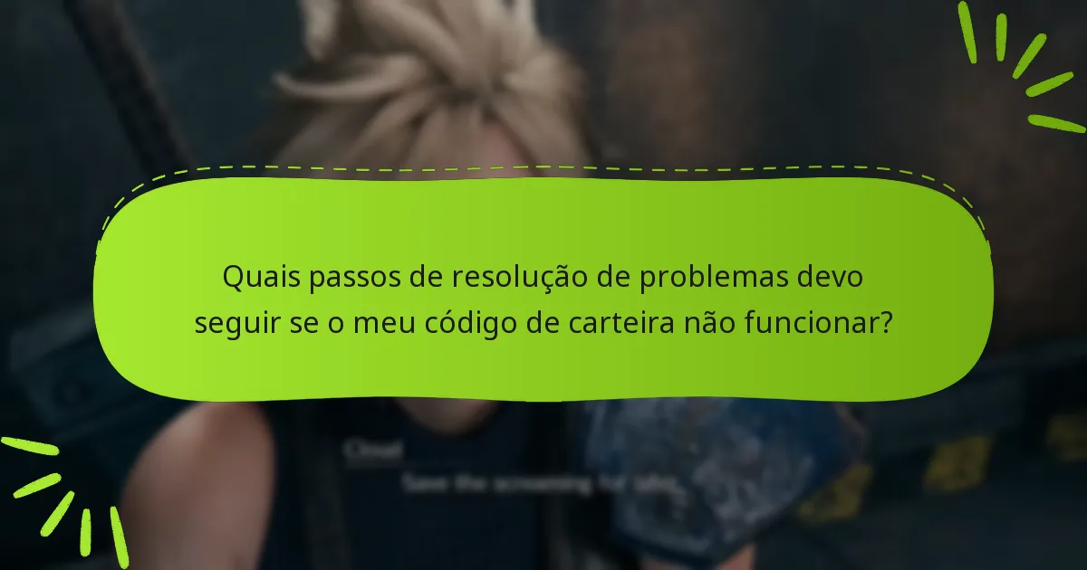 Onde posso obter códigos de carteira para Final Fantasy VII Remake?